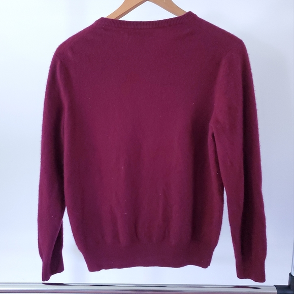 Ethan Pierce 100% Cashmere 2-Ply Sweater, Men's burgandy, Size XL - Picture 2 of 4